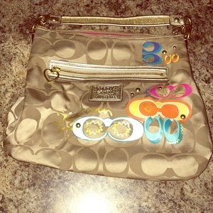 COACH Daisy poppy signature 2WAY shoulder bag